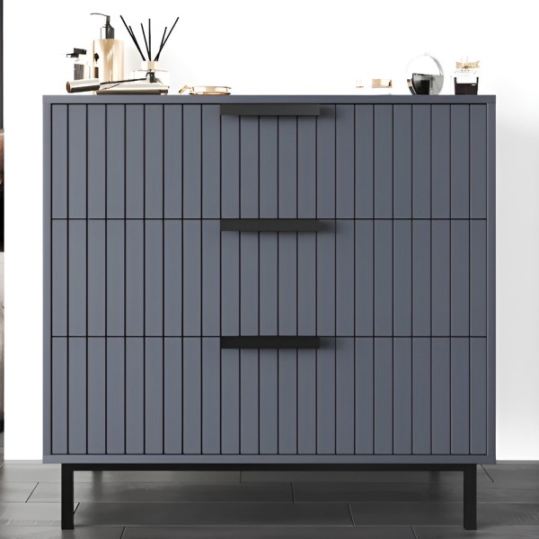 Комод Нью-Йорк чорний метал: сучасний стиль для вашої спальні