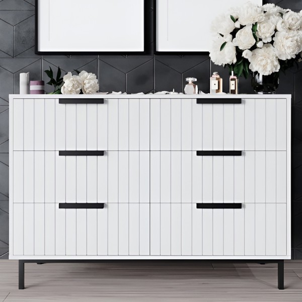 Комод Нью-Йорк 2 чорний метал – елегантний та практичний вибір для вашої спальні