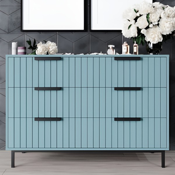 Комод Нью-Йорк 2 чорний метал – елегантний та практичний вибір для вашої спальні