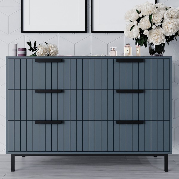 Комод Нью-Йорк 2 чорний метал – елегантний та практичний вибір для вашої спальні