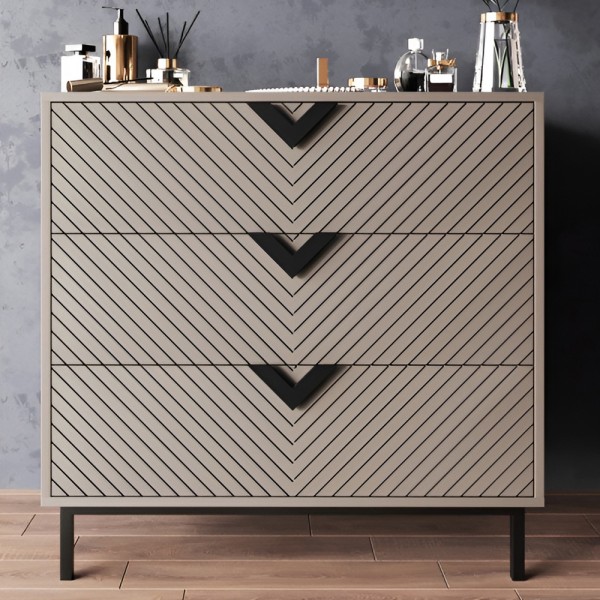 Комод Оксфорд чорний метал