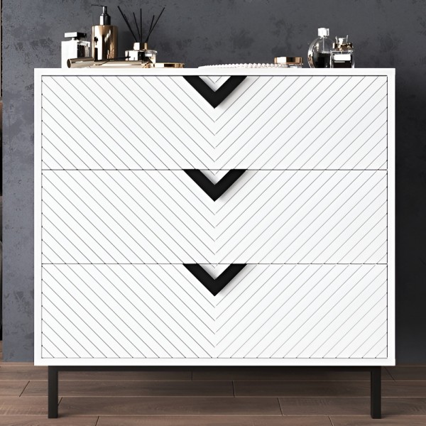 Комод Оксфорд чорний метал