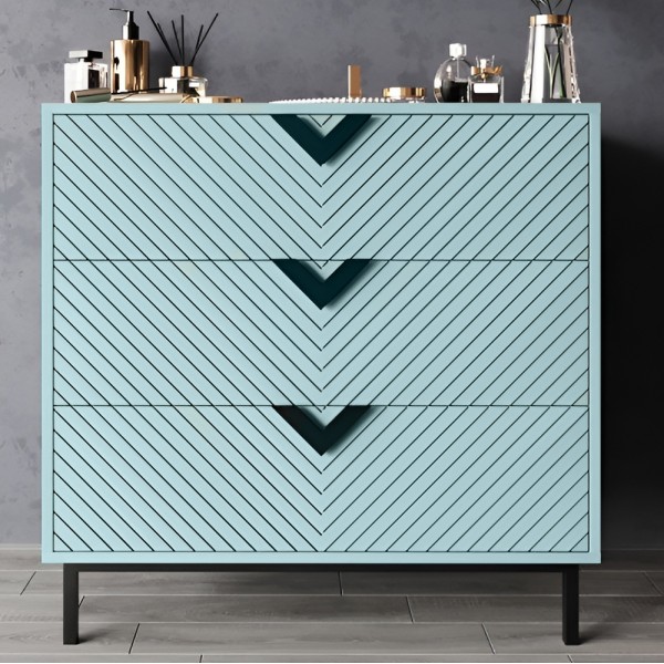 Комод Оксфорд чорний метал