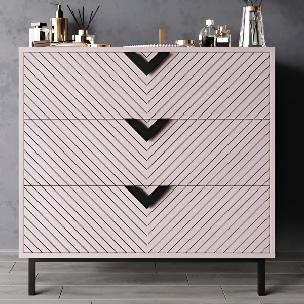 Комод Оксфорд чорний метал