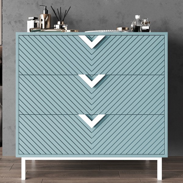 Комод Оксфорд білий метал – сучасний стиль для вашої спальні