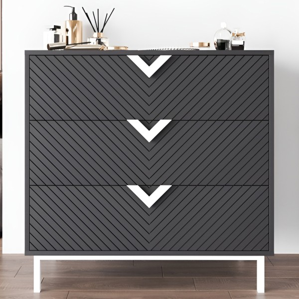 Комод Оксфорд білий метал – сучасний стиль для вашої спальні