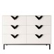 Комод Оксфорд 2 чорний метал для сучасної спальні