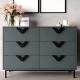 Комод Оксфорд 2 чорний метал для сучасної спальні