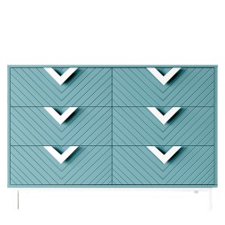 Комод Оксфорд 2 білий метал