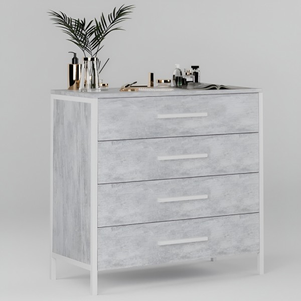 Комод Техас білий метал – стильний та функціональний вибір для спальні