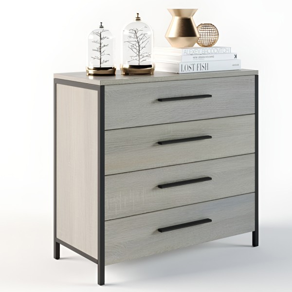 Комод Техас чорний метал