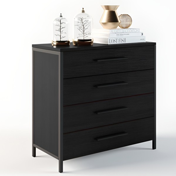 Комод Техас чорний метал