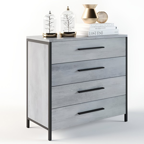 Комод Техас чорний метал