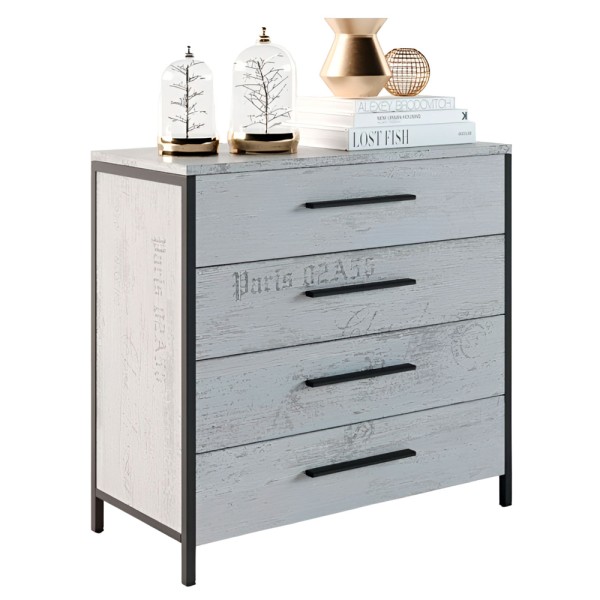 Комод Техас чорний метал