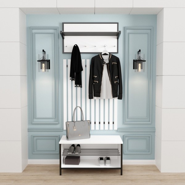 Настінна вішалка Верона 1 чорний метал