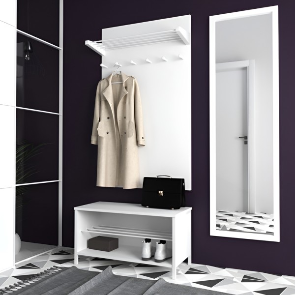 Настінна вішалка Верона 2 білий метал