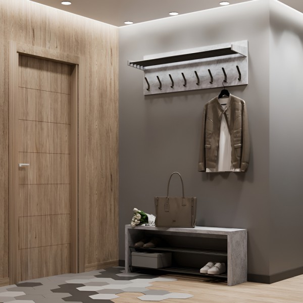 Настінна вішалка Веста чорний метал