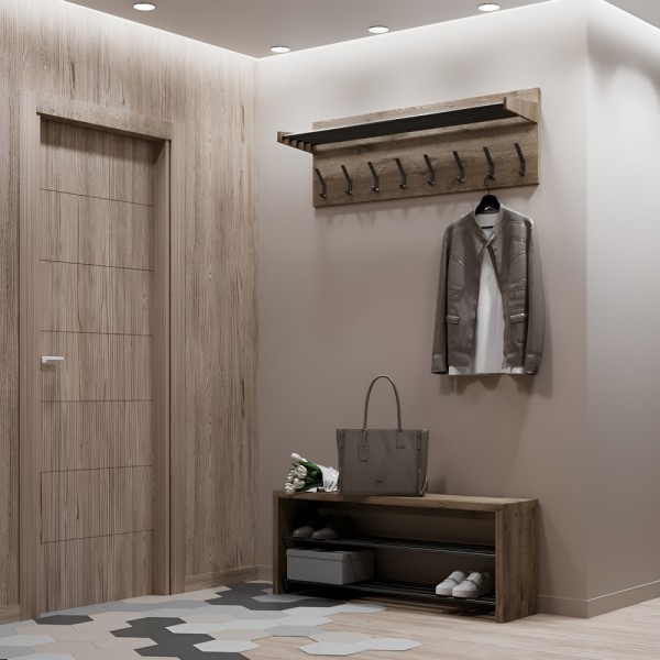 Настінна вішалка Веста чорний метал