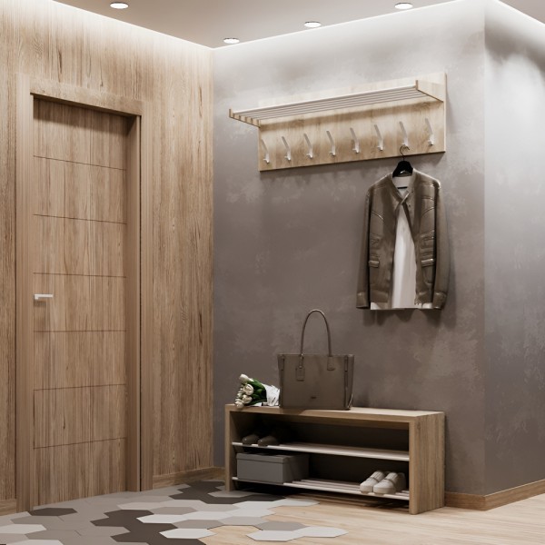 Настінна вішалка Веста білий метал