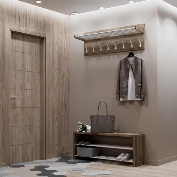 Настінна вішалка Веста білий метал