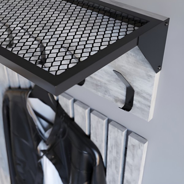 Настінна вішалка ЛТ чорний метал - Стиль для вашого передпокою