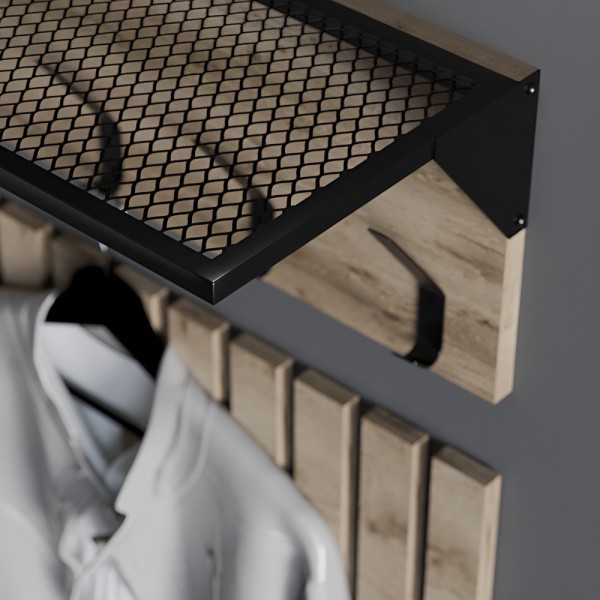 Настінна вішалка ЛТ чорний метал - Стиль для вашого передпокою