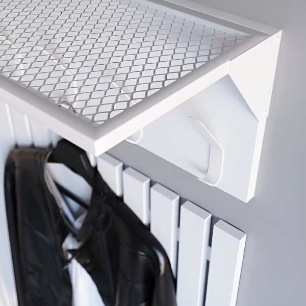 Настінна вішалка ЛТ білий метал для передпокою