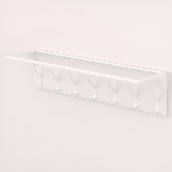 Настінна вішалка ЛТ білий метал для передпокою