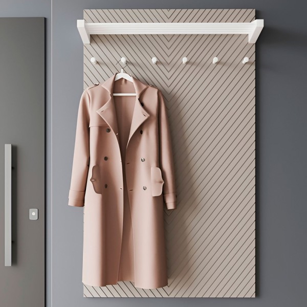 Настінна вішалка Оксфорд білий метал – стиль і функціональність для вашого передпокою