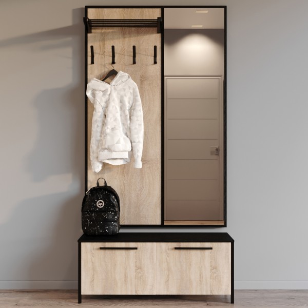 Настінна вішалка із дзеркалом Флорида 2 для вашого передпокою