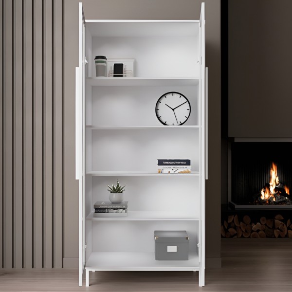 Шафа-вітрина Берлін білий фасад