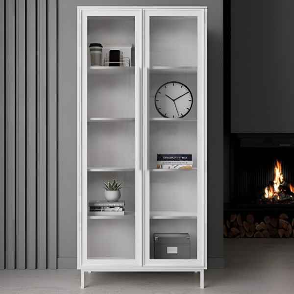 Шафа-вітрина Берлін білий фасад