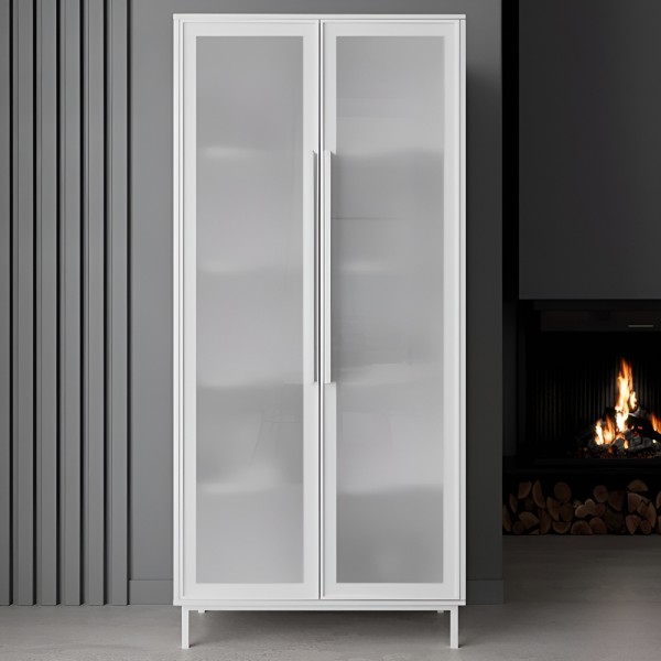 Шафа-вітрина Берлін білий фасад