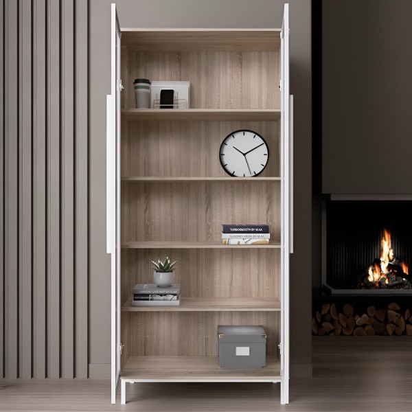 Шафа-вітрина Берлін білий фасад