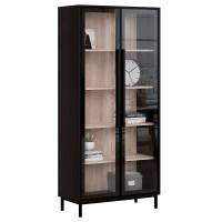 Шафа-вітрина Берлін чорний фасад