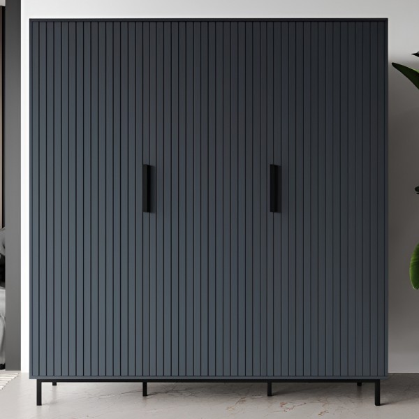 Шафа Нью-Йорк 2 чорний метал для сучасного інтер'єру