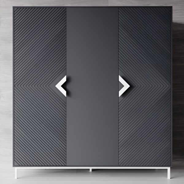 Шафа Оксфорд 2 білий метал - Стиль та функціональність для вашої спальні