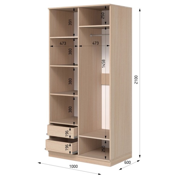 Шафа розпашна ШР 3 ДСП — практичне та стильне рішення для дому