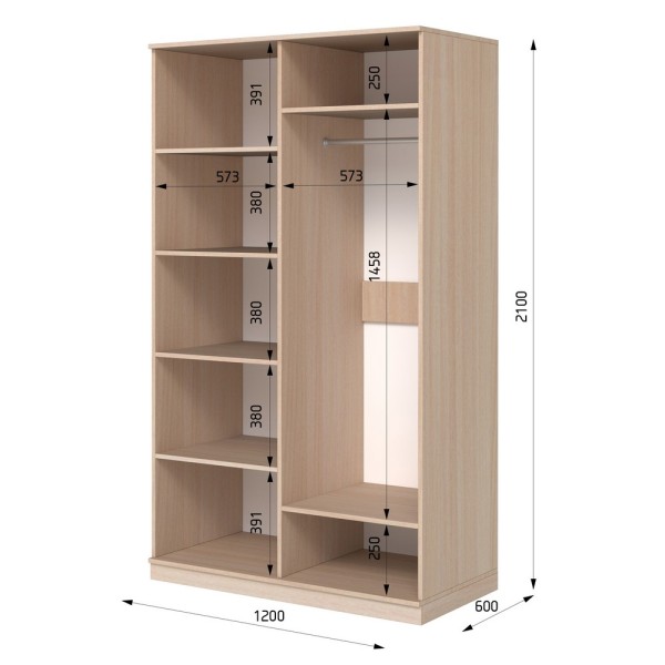 Шафа розпашна ШР 4 МДФ E-line – стиль і функціональність для вашого інтер’єру