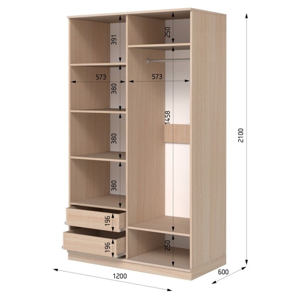 Шафа розпашна ШР 5 E-line 1200 мм від Elite Mebel