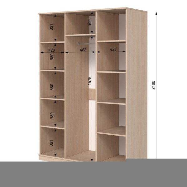 Шафа розпашна ШР 6 E-line 1400 мм