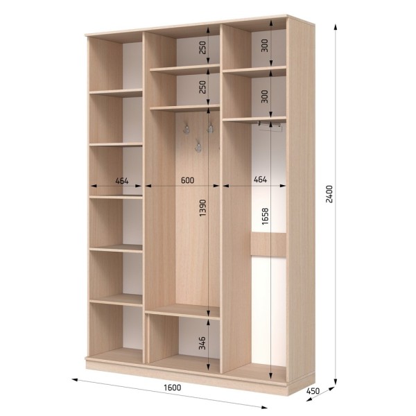 Шафа розпашна ШР 8 E-line 1600 мм