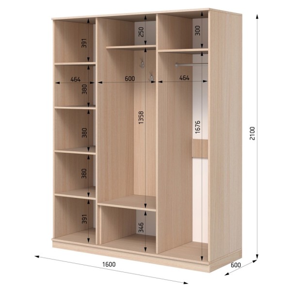 Шафа розпашна ШР 8 E-line 1600 мм