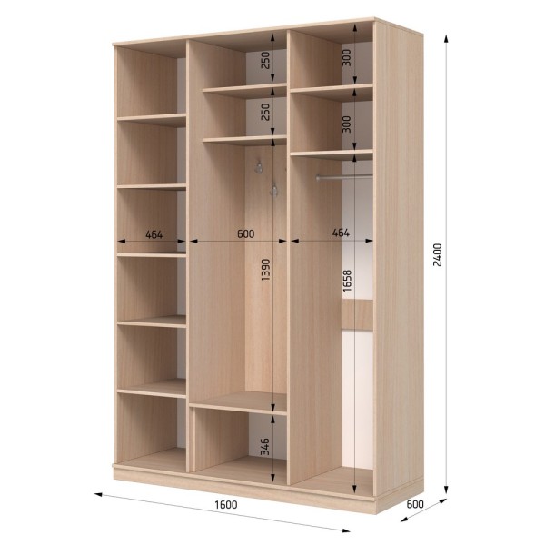 Шафа розпашна ШР 8 E-line 1600 мм