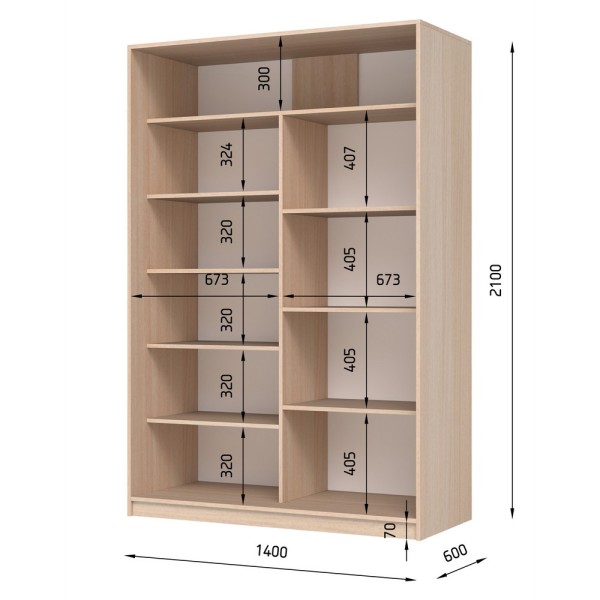 Шафа-купе E-line 2.2 1400х600