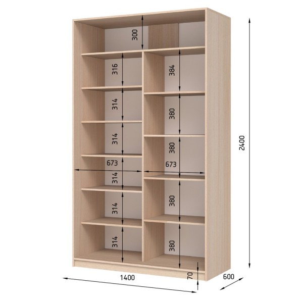 Шафа-купе E-line 2.2 1400х600