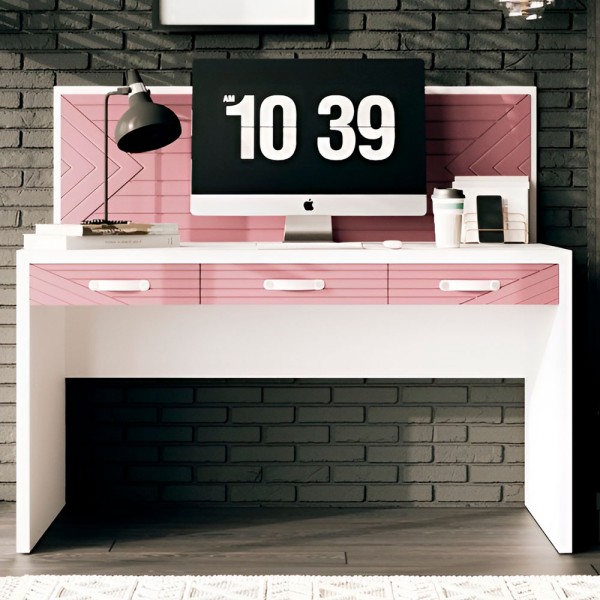 Стіл Марокко білий – сучасний робочий стіл з висувними ящиками
