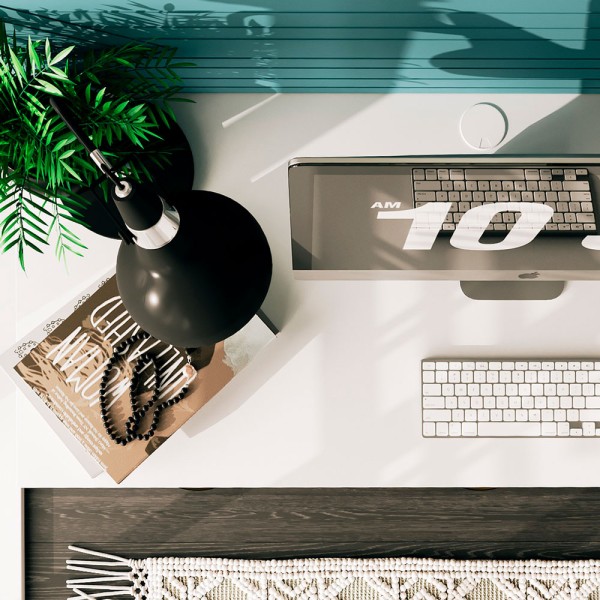 Стіл Марокко білий – сучасний робочий стіл з висувними ящиками