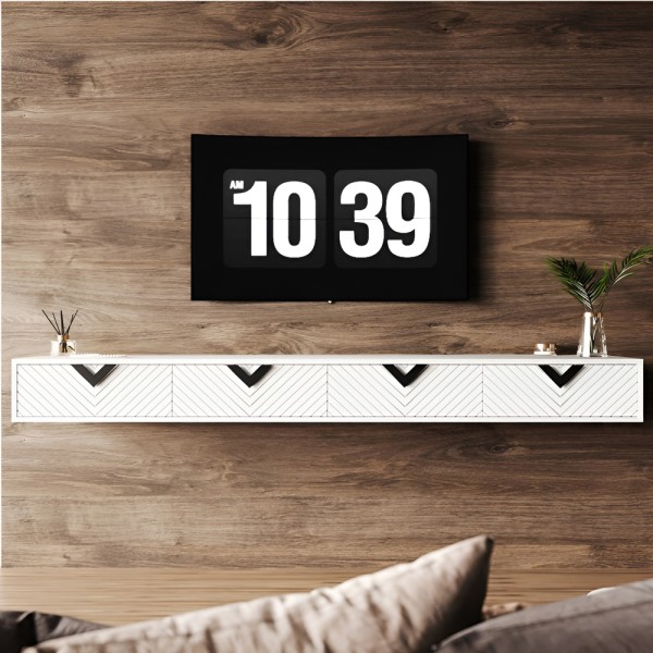 Тумба під ТВ Оксфорд з чорними ручками — стиль для вашої вітальні