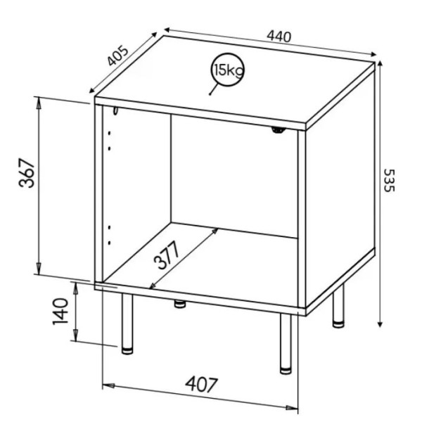 Тумба приліжкова Hole 2 шт – елегантність і функціональність у вашій оселі